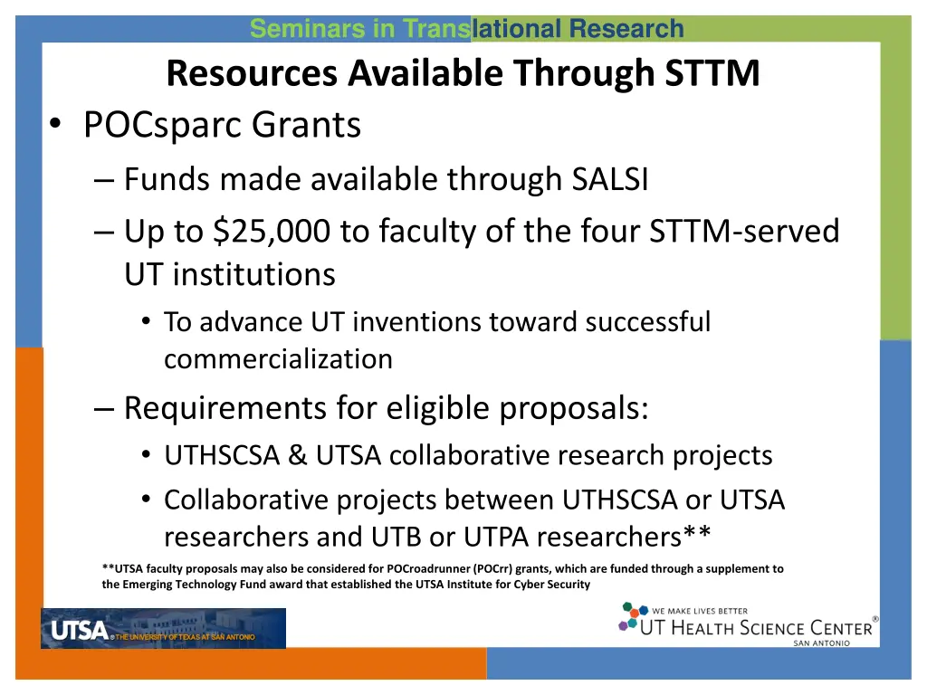 seminars in translational research resources