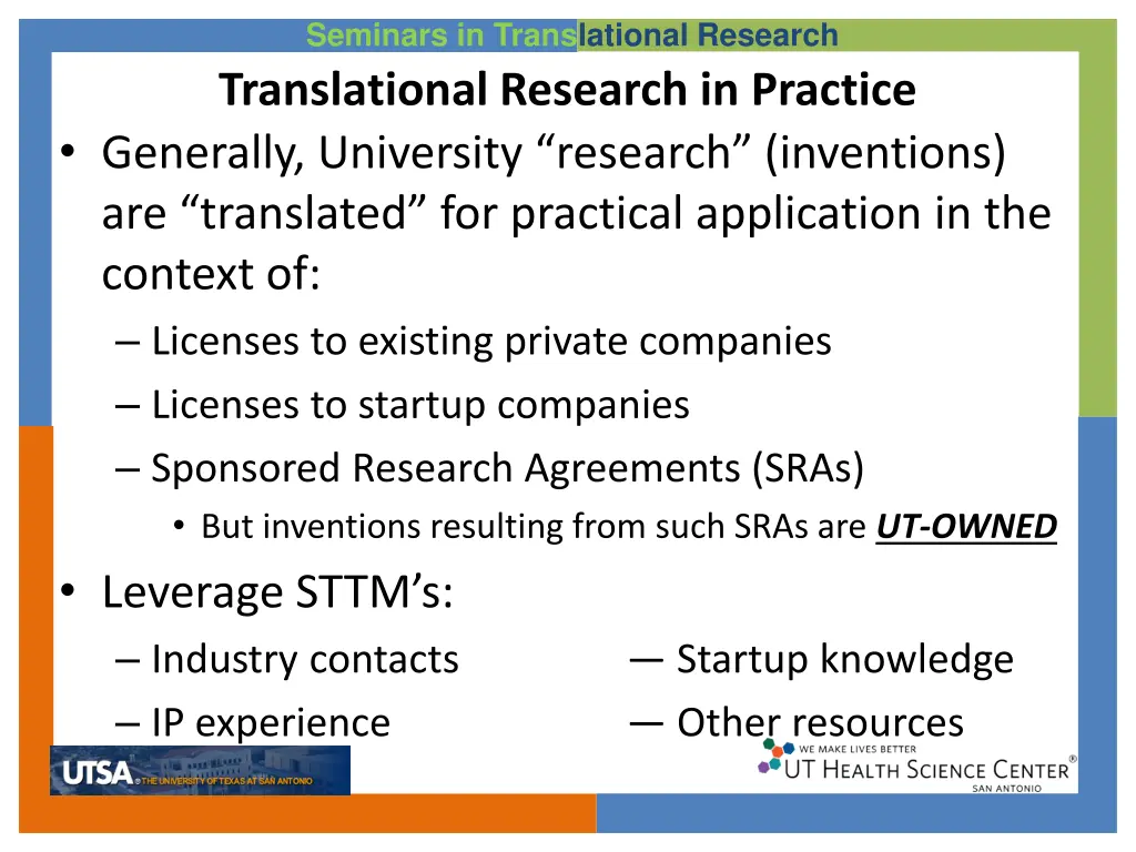 seminars in translational research translational