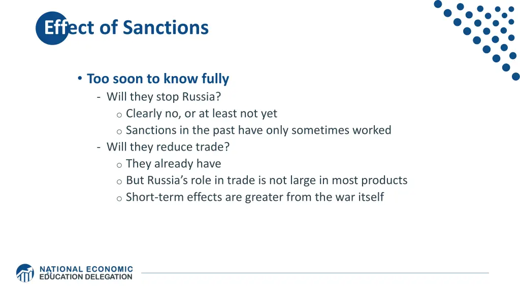 effect of sanctions