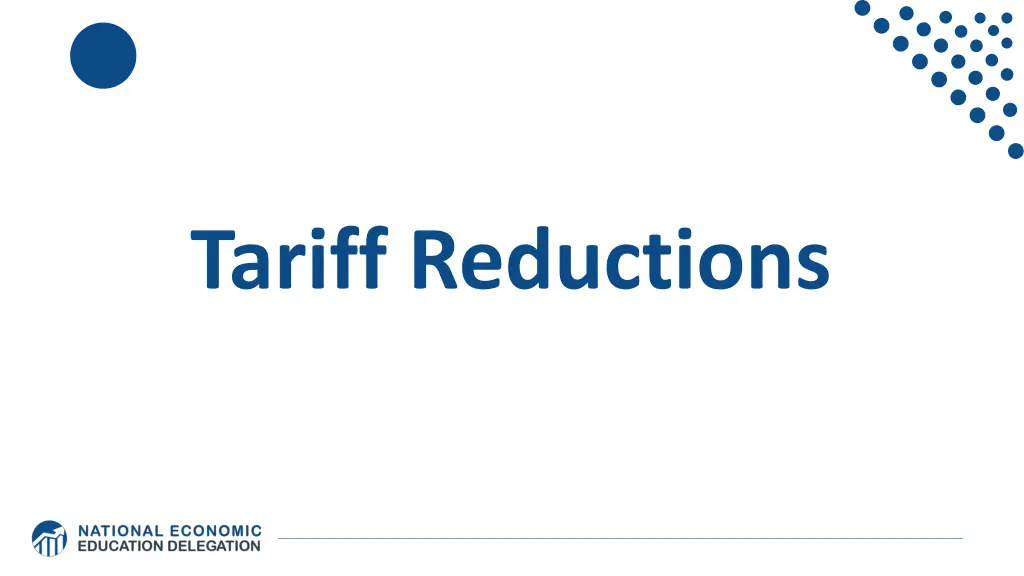 tariff reductions