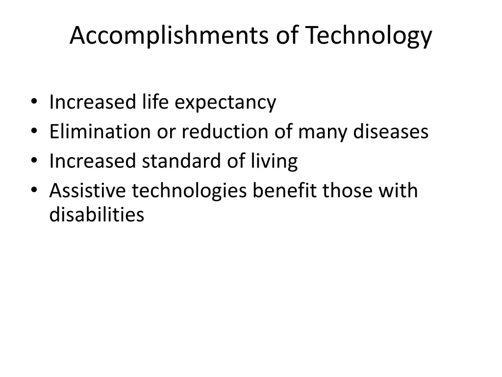 accomplishments of technology