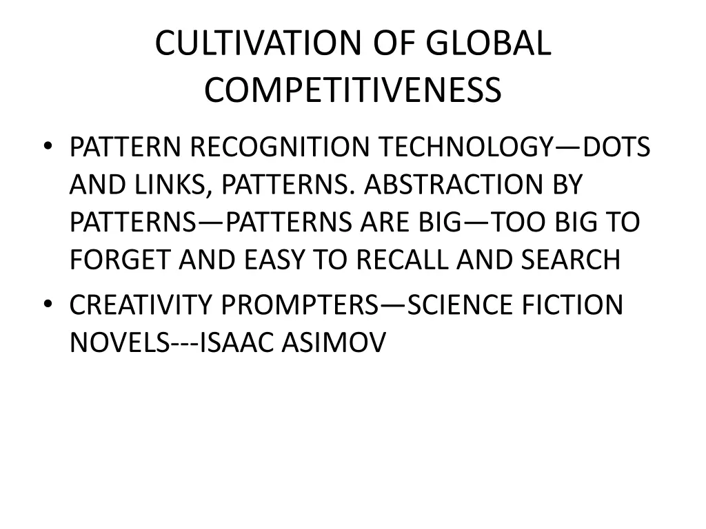 cultivation of global competitiveness 11