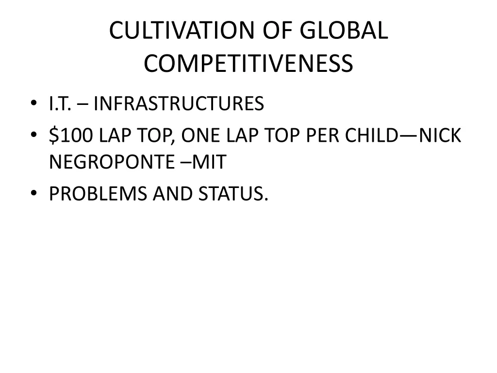 cultivation of global competitiveness 13