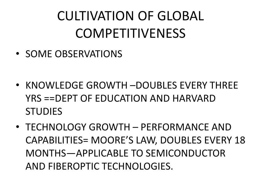 cultivation of global competitiveness 2