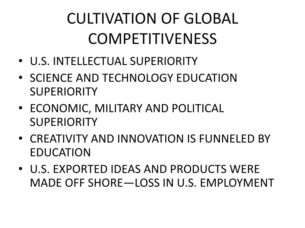 cultivation of global competitiveness 4