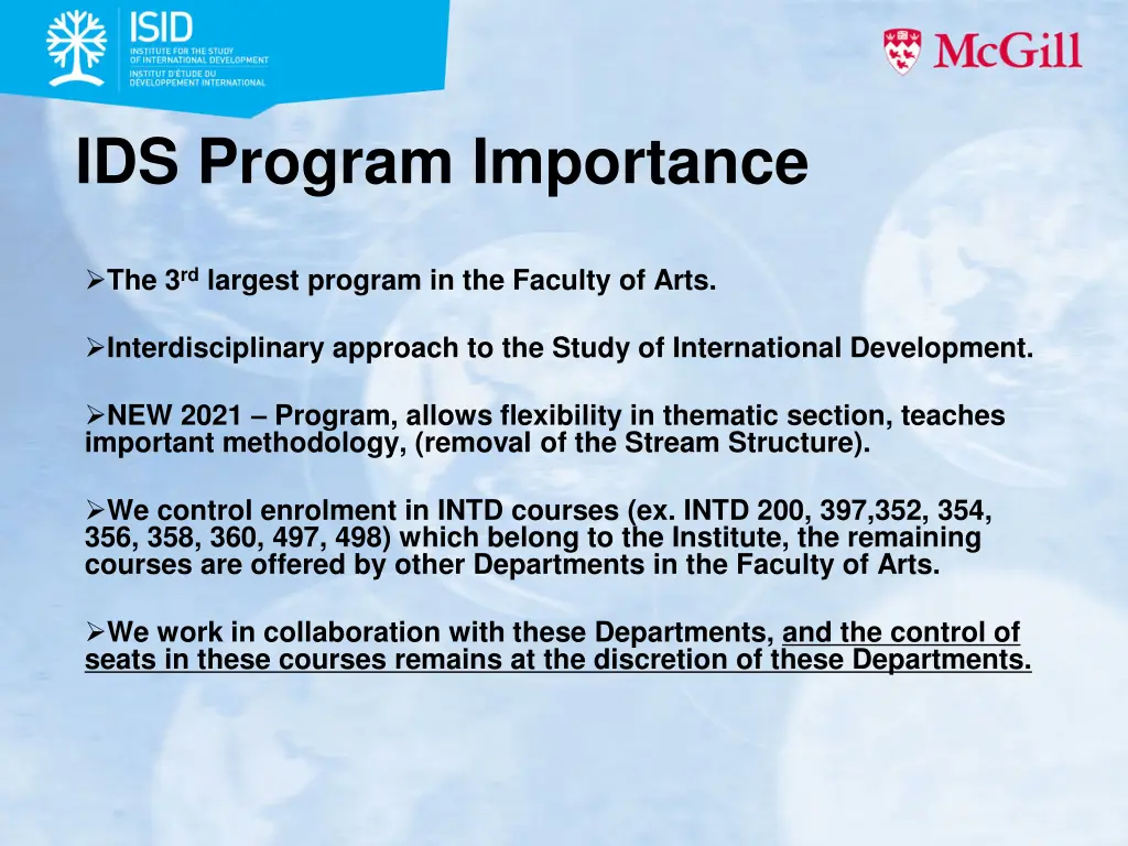 ids program importance