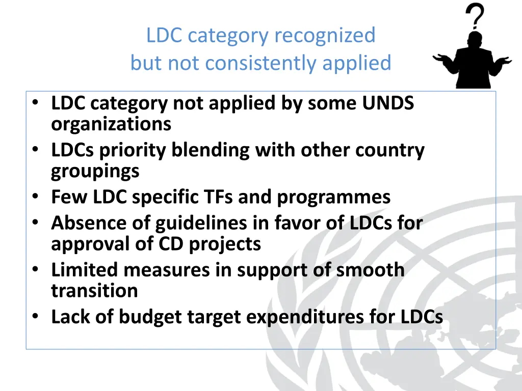 ldc category recognized but not consistently