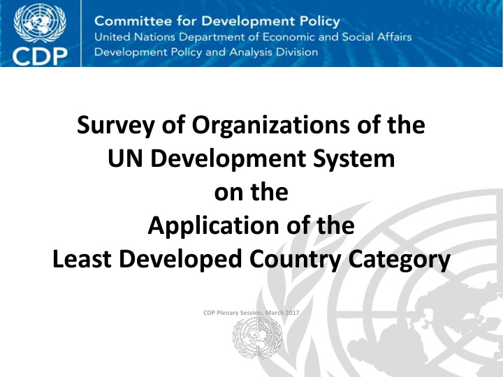 survey of organizations of the un development
