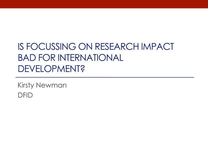 is focussing on research impact