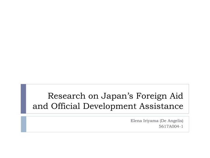 research on japan s foreign aid and official
