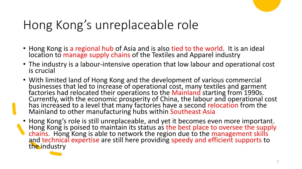 hong kong s unreplaceable role
