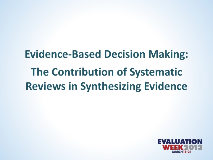 evidence based decision making