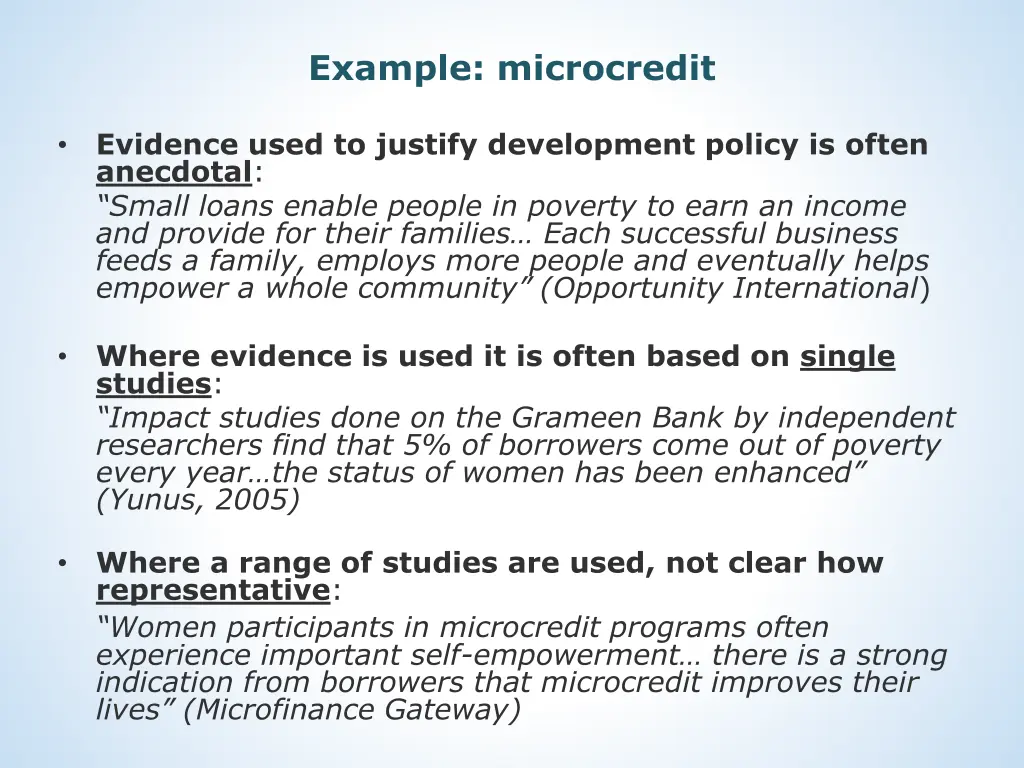 example microcredit