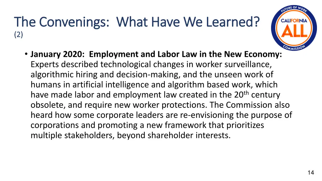 the convenings what have we learned 2