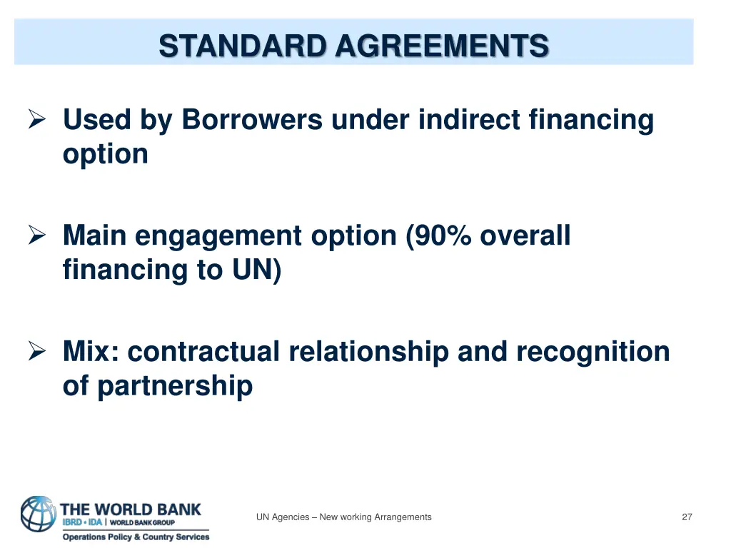 standard agreements 1