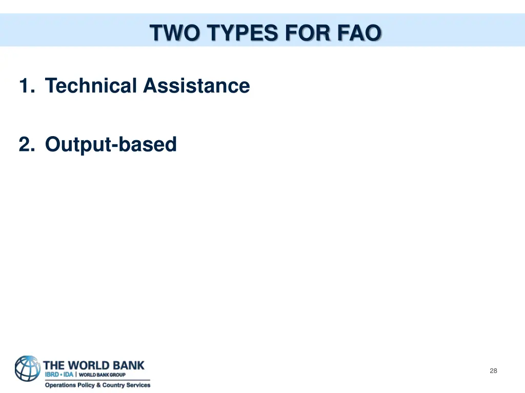 two types for fao