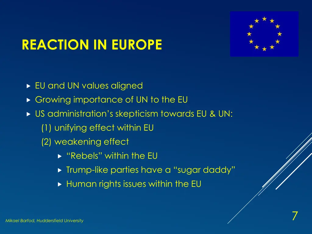 reaction in europe