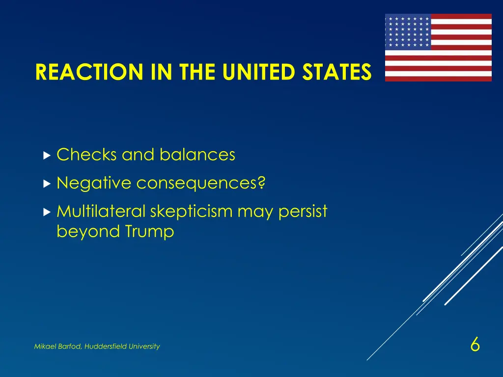 reaction in the united states