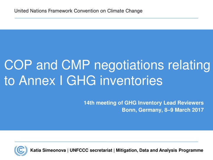 cop and cmp negotiations relating to annex