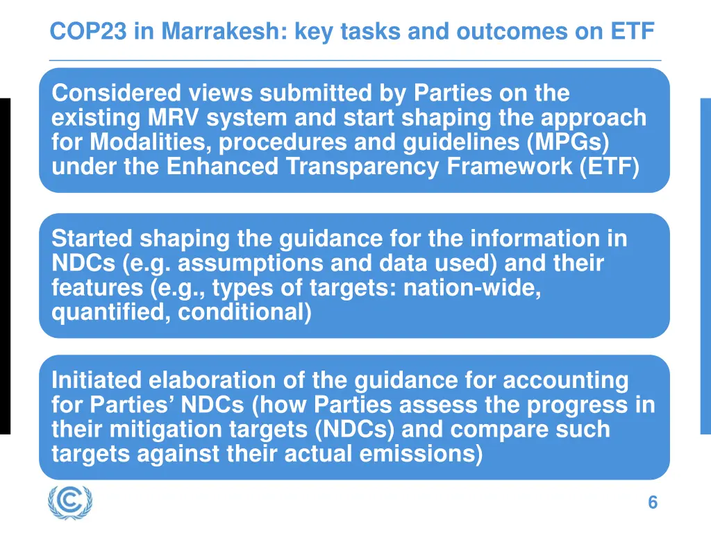 cop23 in marrakesh key tasks and outcomes on etf