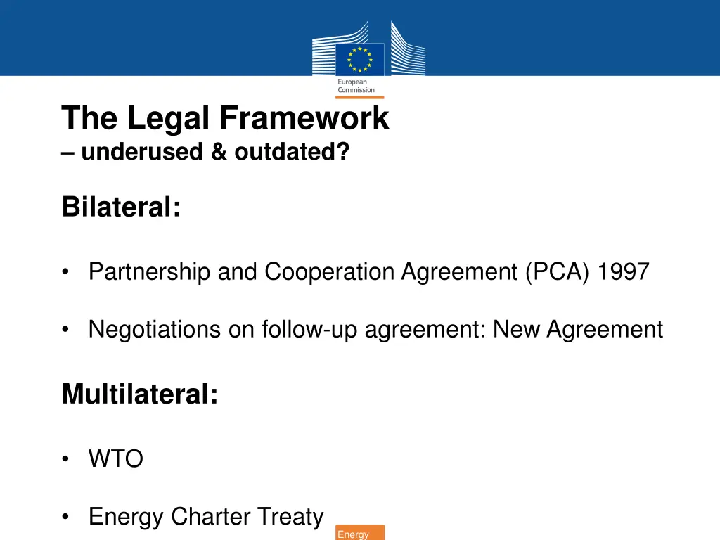 the legal framework underused outdated