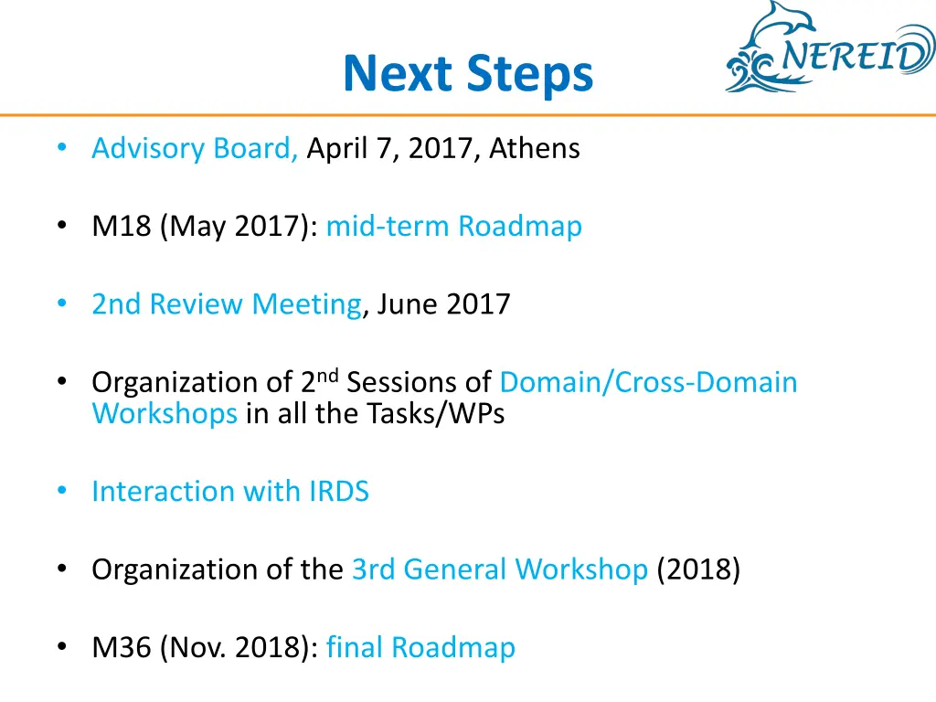 next steps