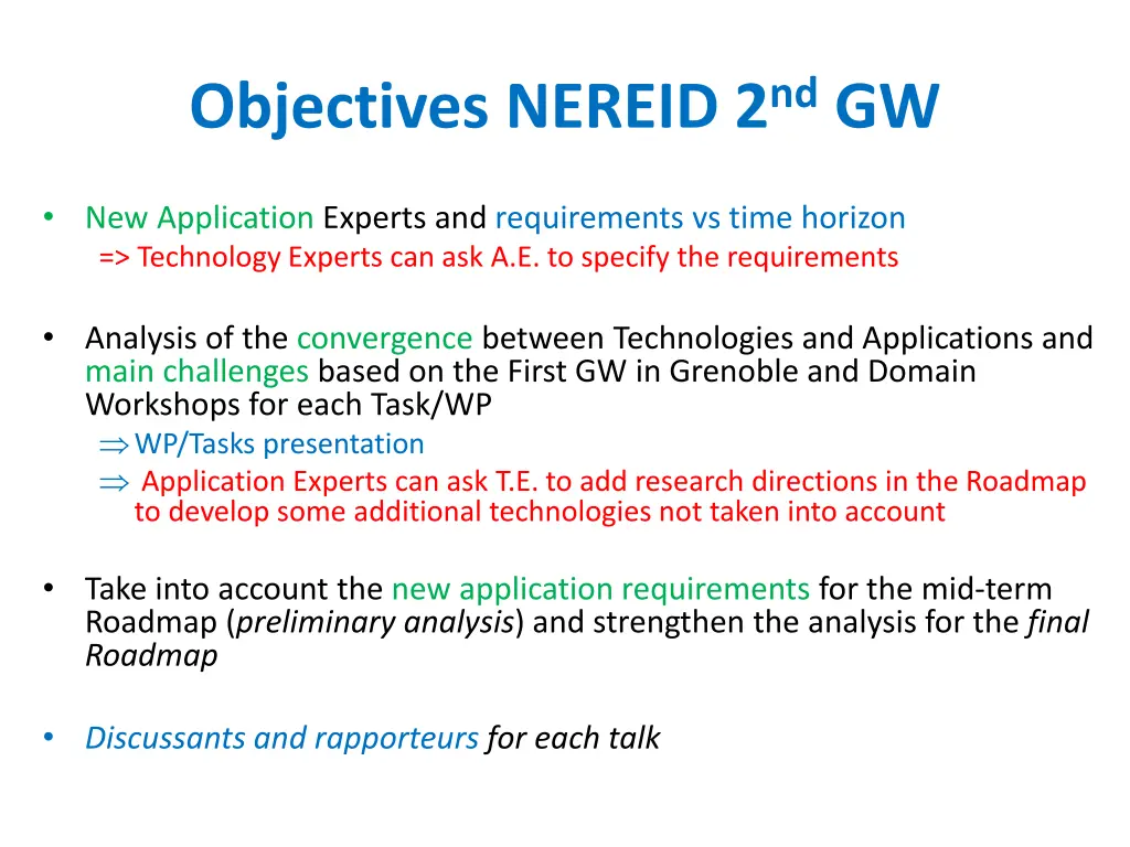 objectives nereid 2 nd gw