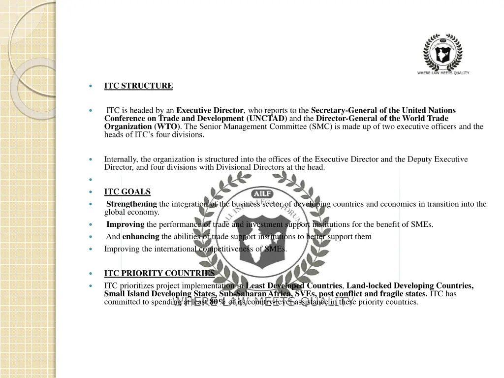 itc structure