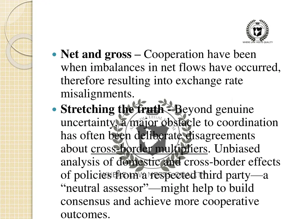 net and gross cooperation have been when