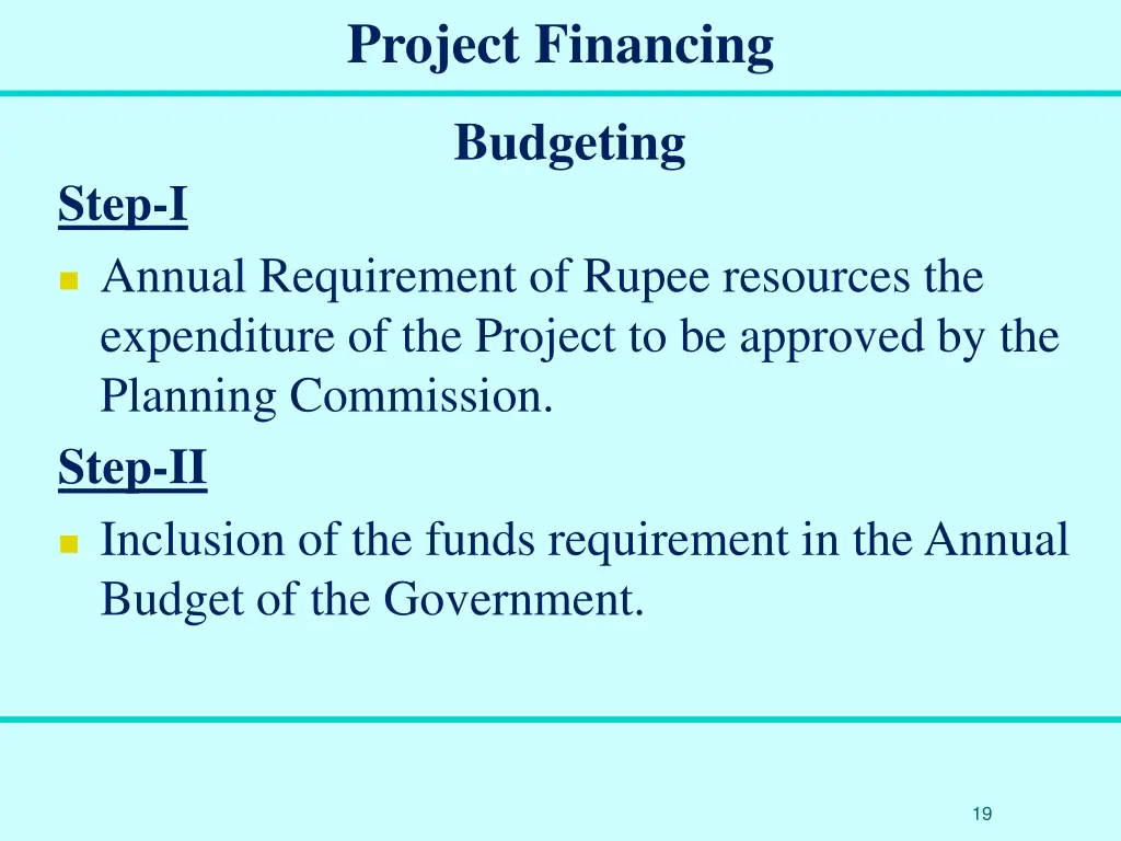 project financing