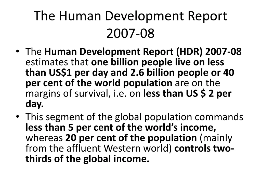 the human development report 2007 08 the human
