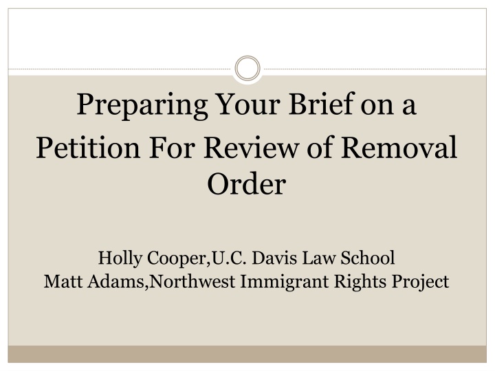 preparing your brief on a petition for review