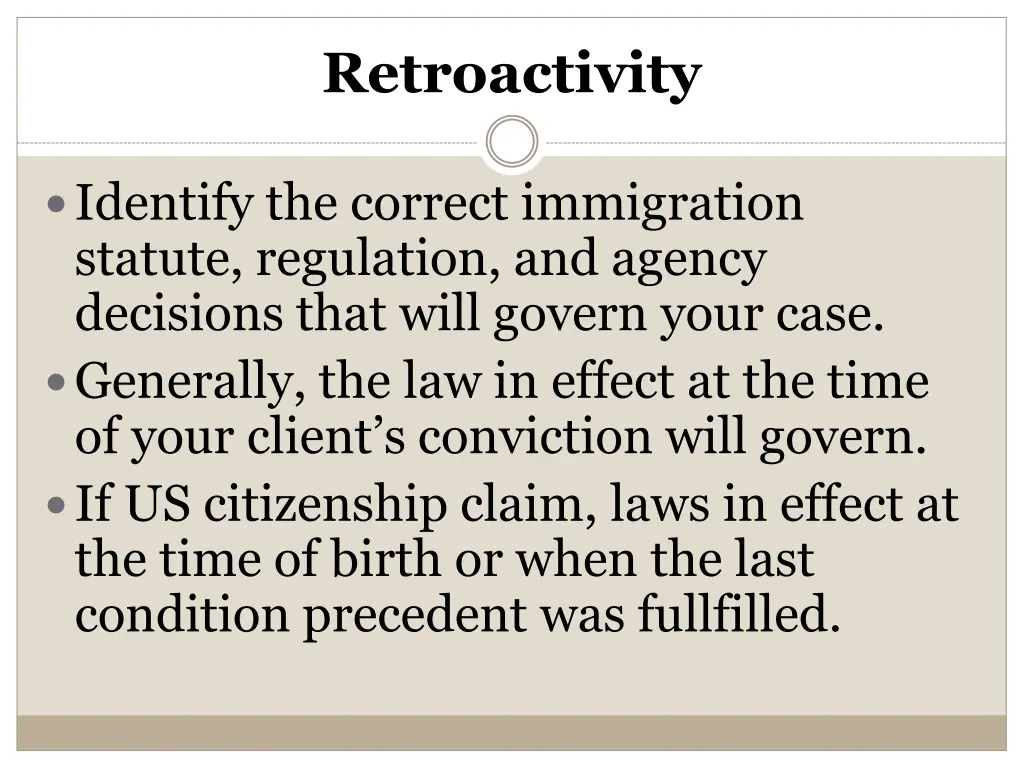 retroactivity