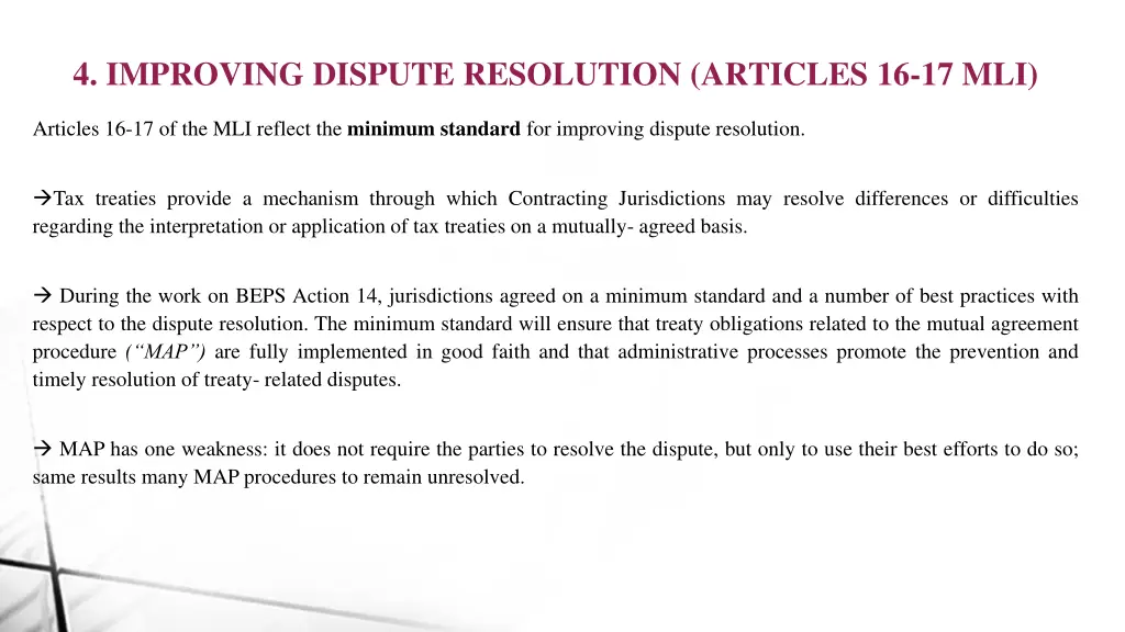 4 improving dispute resolution articles 16 17 mli