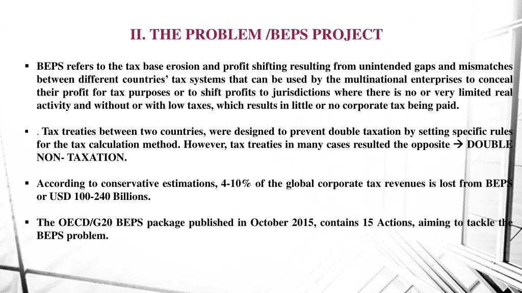 ii the problem beps project
