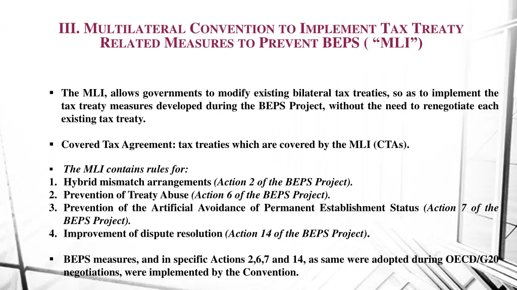 iii m ultilateral c onvention to i mplement