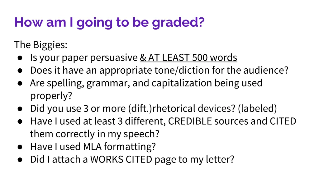 how am i going to be graded
