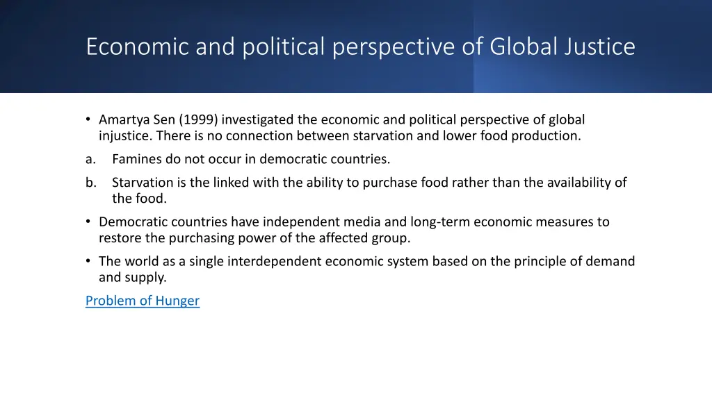 economic and political perspective of global