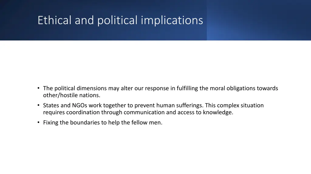 ethical and political implications