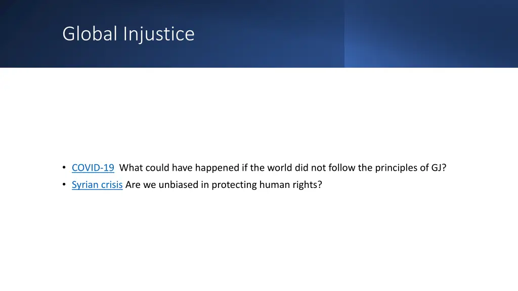 global injustice