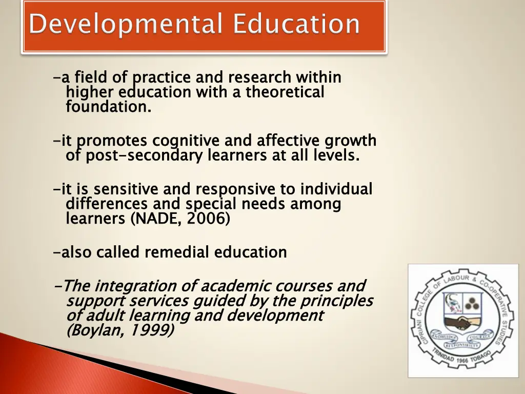 a field of practice and research within higher