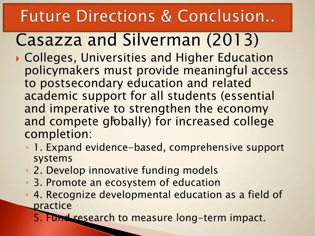casazza and silverman 2013 colleges universities