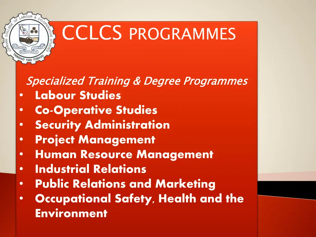 cclcs programmes