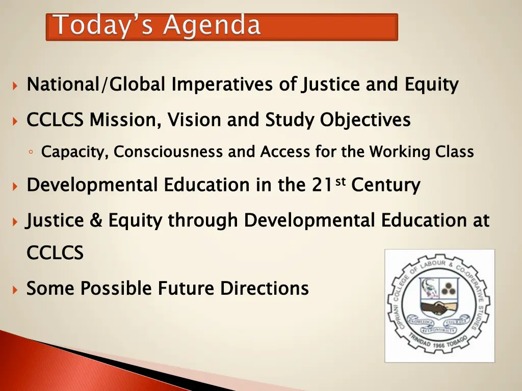 national global cclcs mission vision and study