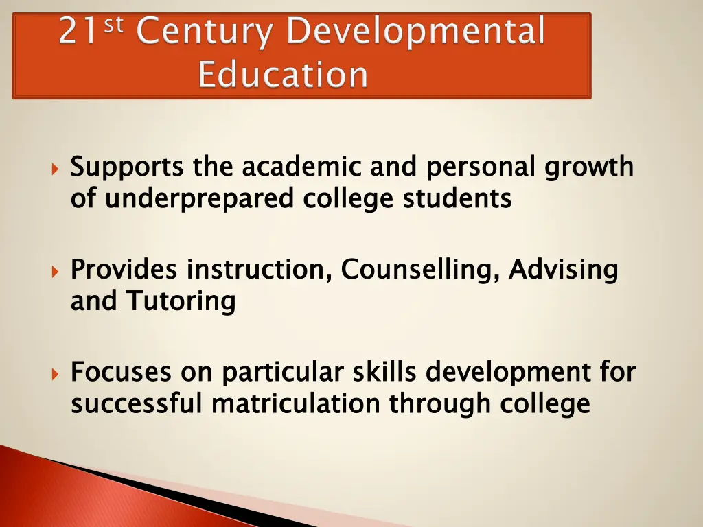 supports the academic and personal growth