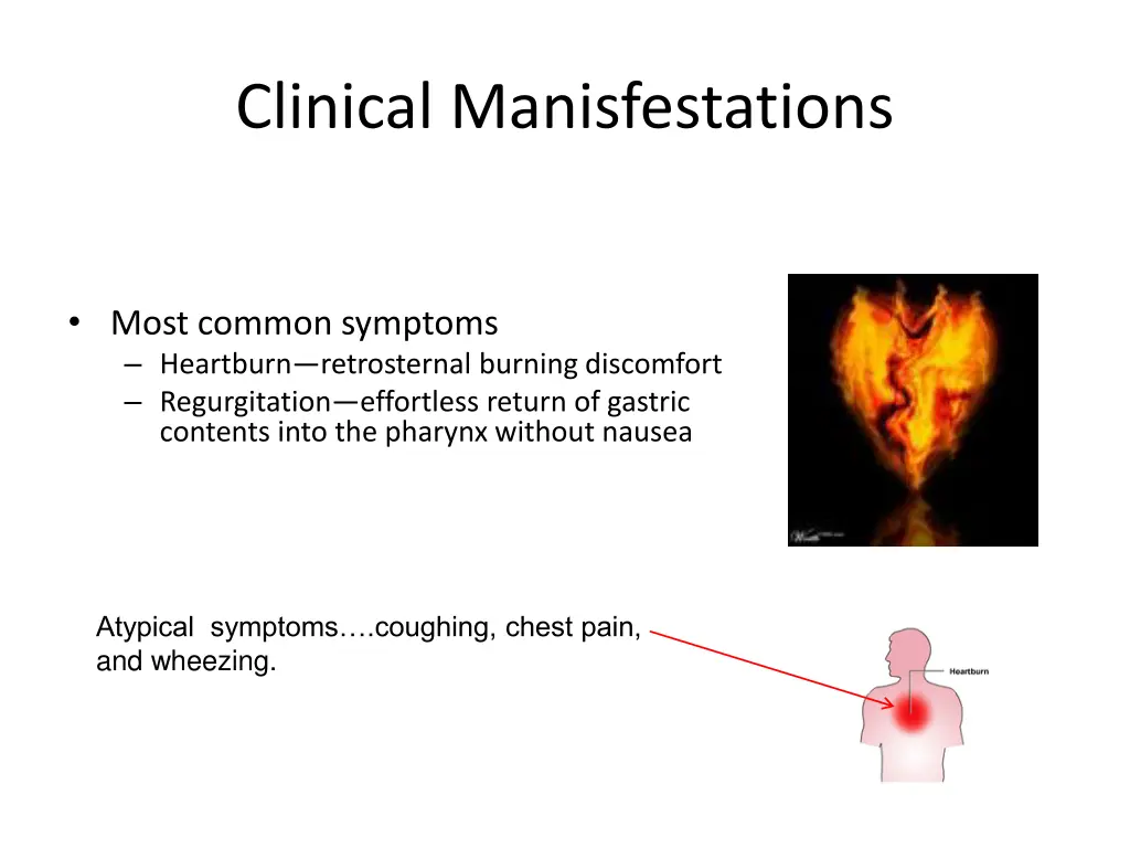 clinical manisfestations