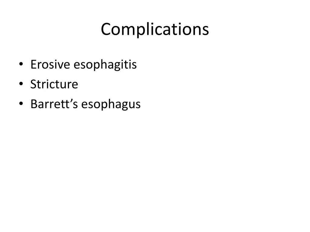 complications
