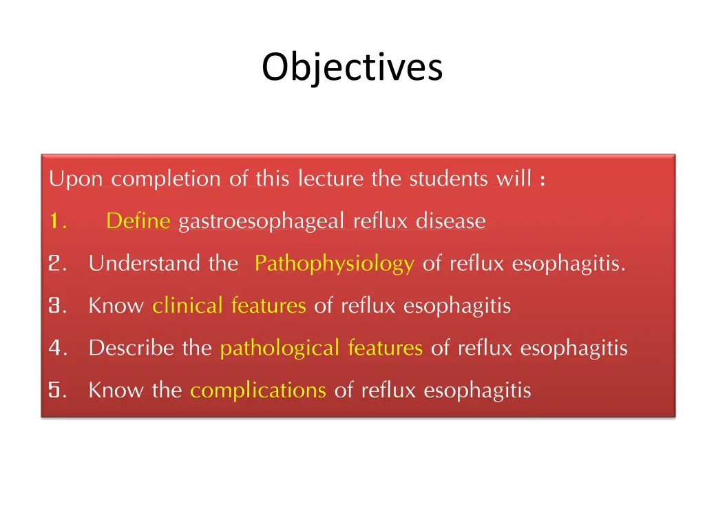 objectives