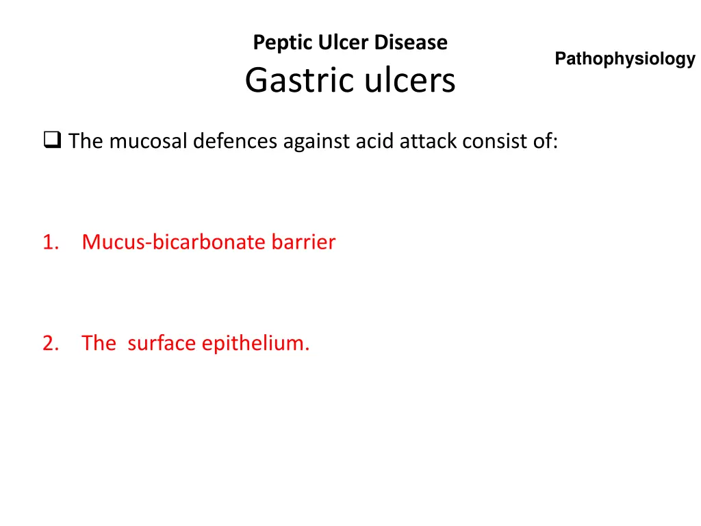 peptic ulcer disease gastric ulcers