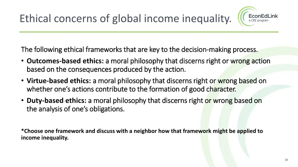 ethical concerns of global income inequality